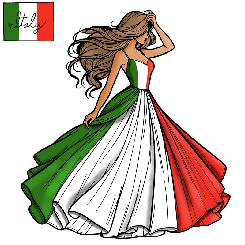 realistic woman with dress flowing in the wind