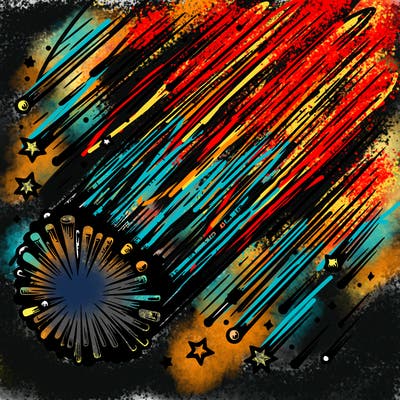 meteor shower realistic