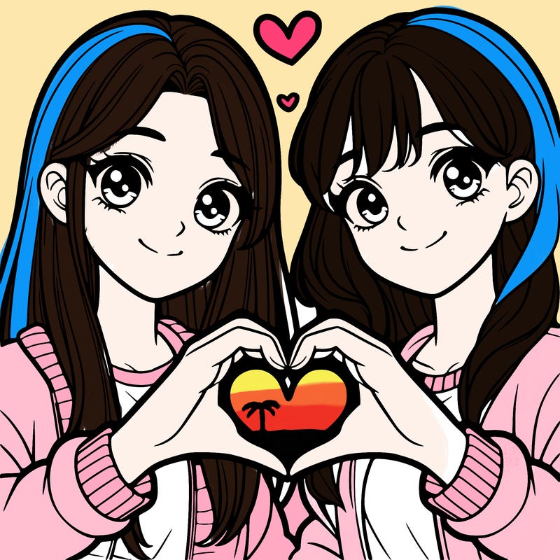 girls making heart with their hands