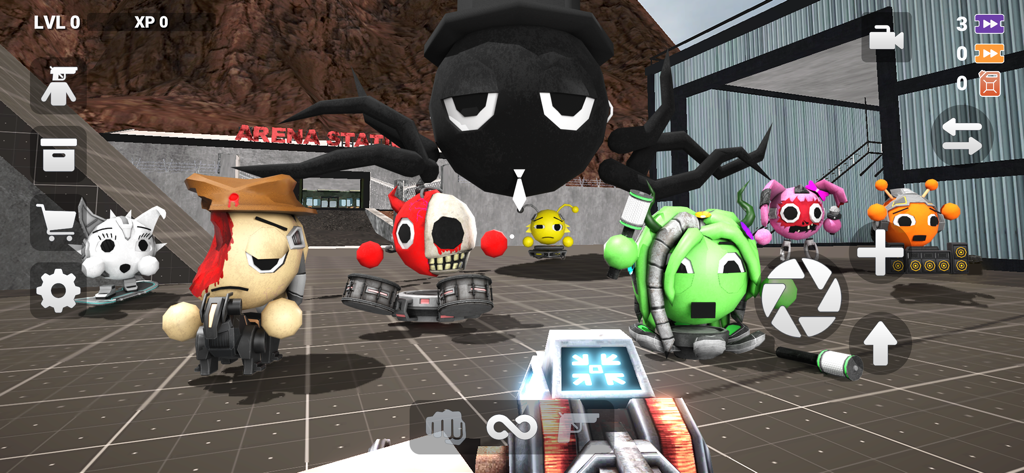 Last Life Sandbox - Last Life Sandboxのアリーナで、風変わりなキャラクターたちのファーストパーソンシュータービュー