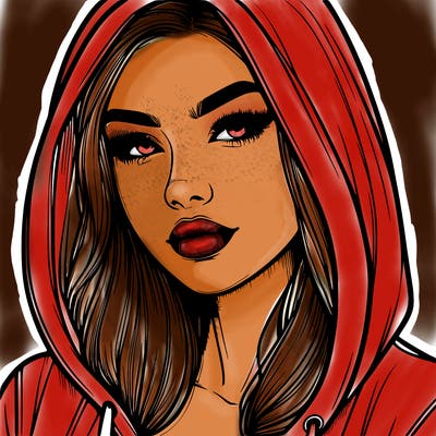realistic beautiful woman with hoodie