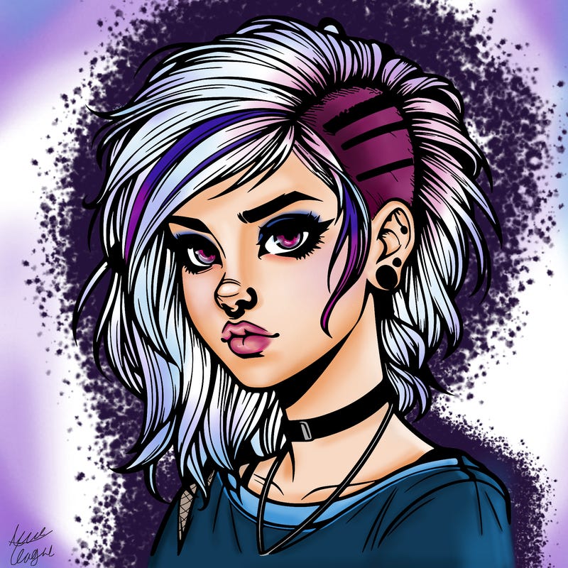realistic punk style girl