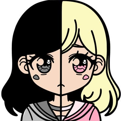 a split of a girl