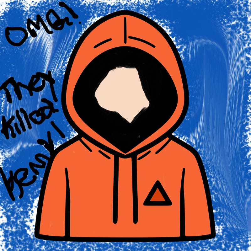 a person with non face waering a hoodie with a small triangle symbol