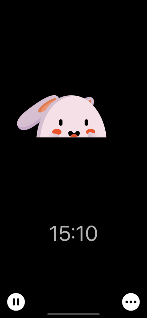 Baby Cry Detection AI-Powered - Baby monitor app interface showing the always on display night mode with a digital clock and Boba the Nanny character