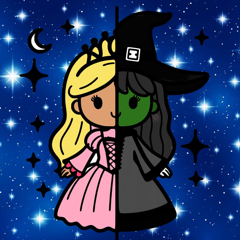 split princess and witch