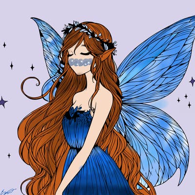 ethereal realistic fairy girl