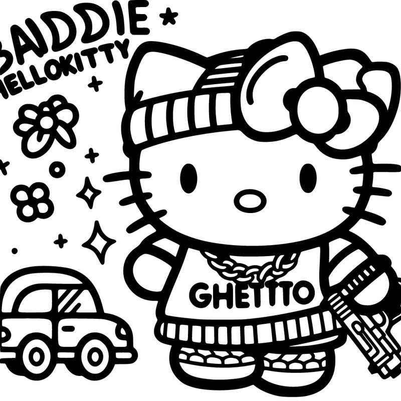 baddie hello kitty ghetto