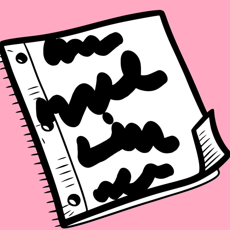 a blank piece of paper