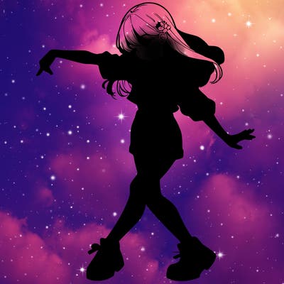 realistic girl danceing