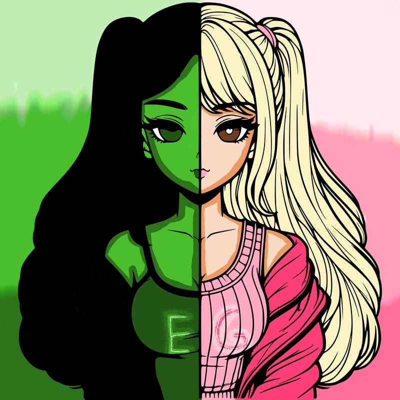 realistic girl split