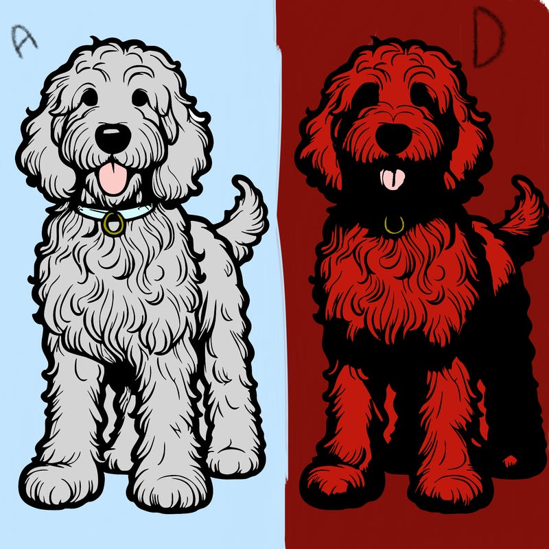 realistic golden doodle