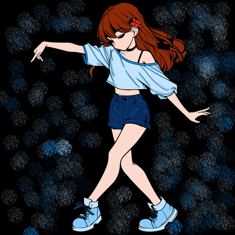 realistic girl danceing