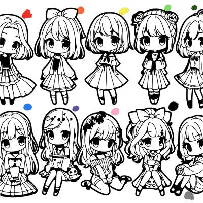8 cute anime girls