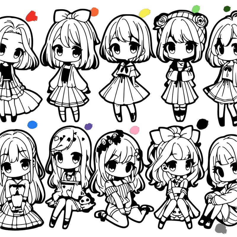 8 cute anime girls