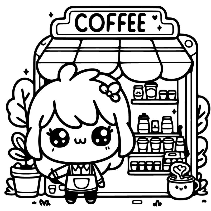 cute kawai coffee shop