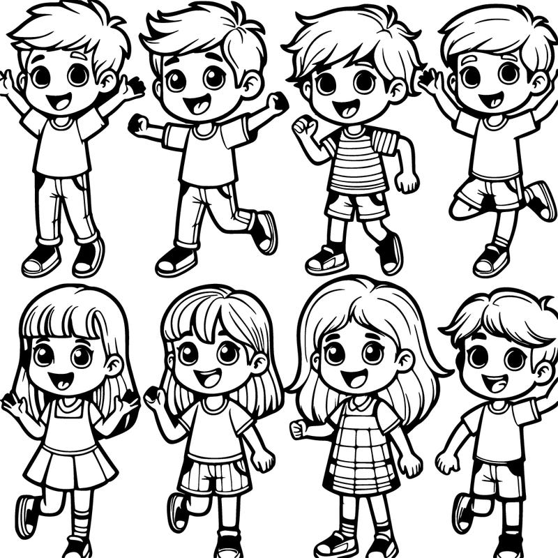 2 boys and 4 girls