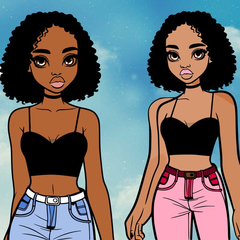 girl with a crop top on with jeans