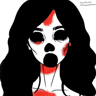 scary beautiful realistic girl