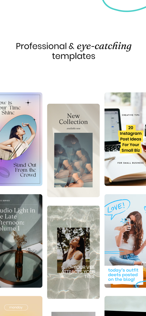 Story Swag - Quick Reels - Instagramストーリーやリール向けの多様な美的テンプレートのショーケース