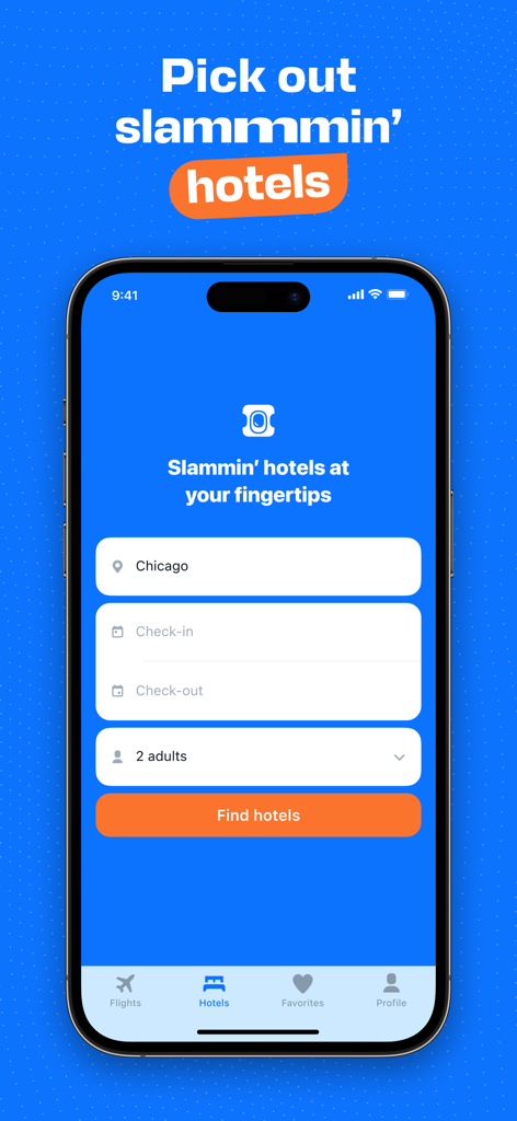 Aviasales — Book cheap flights - Aviasales 모바일 앱 화면, 날짜 및 투숙객 필터로 호텔 검색 및 예약
