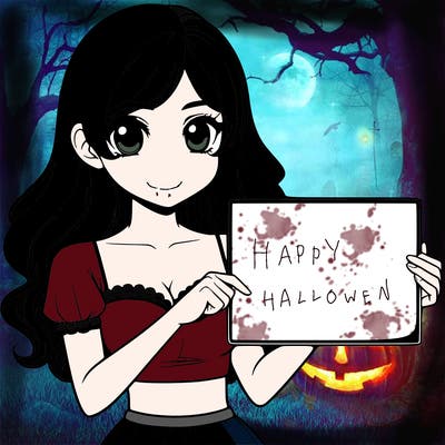 realistic pretty girl holding blank sign