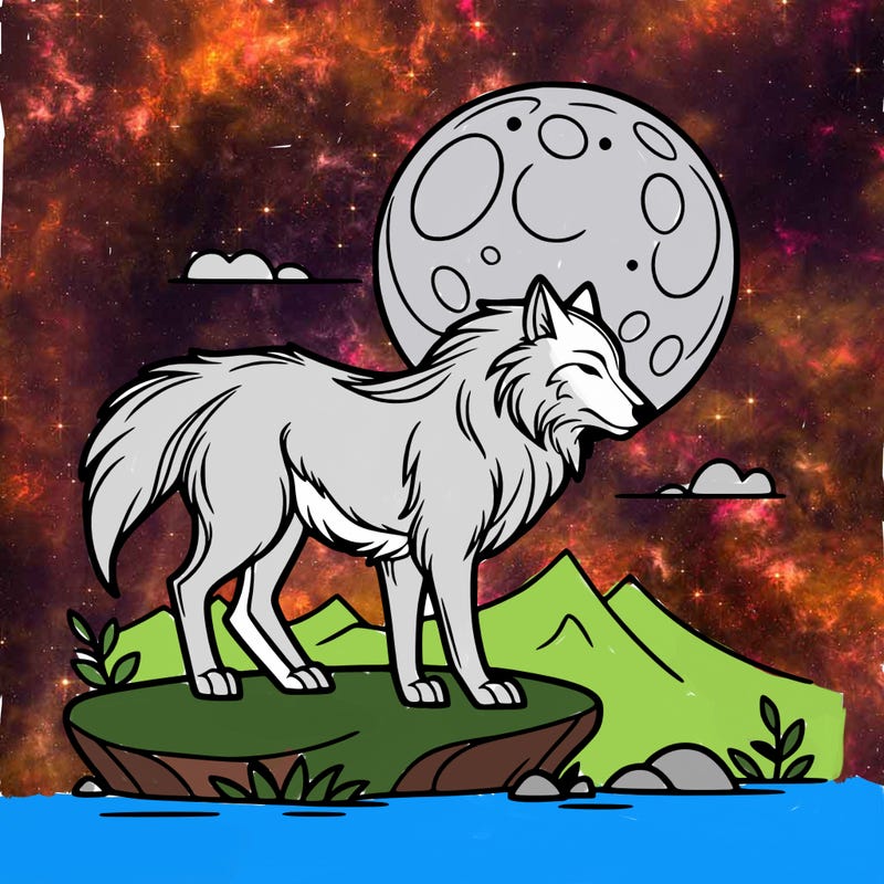 wolf moonlight