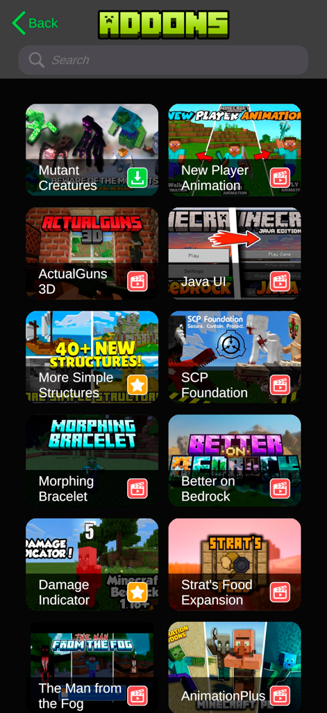 Ultimate Skins for Minecraft - Catalog of Minecraft Pocket Edition addons featuring mods for mutant creatures and new player animations