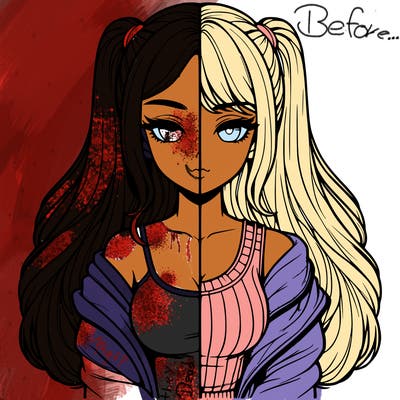 realistic girl split