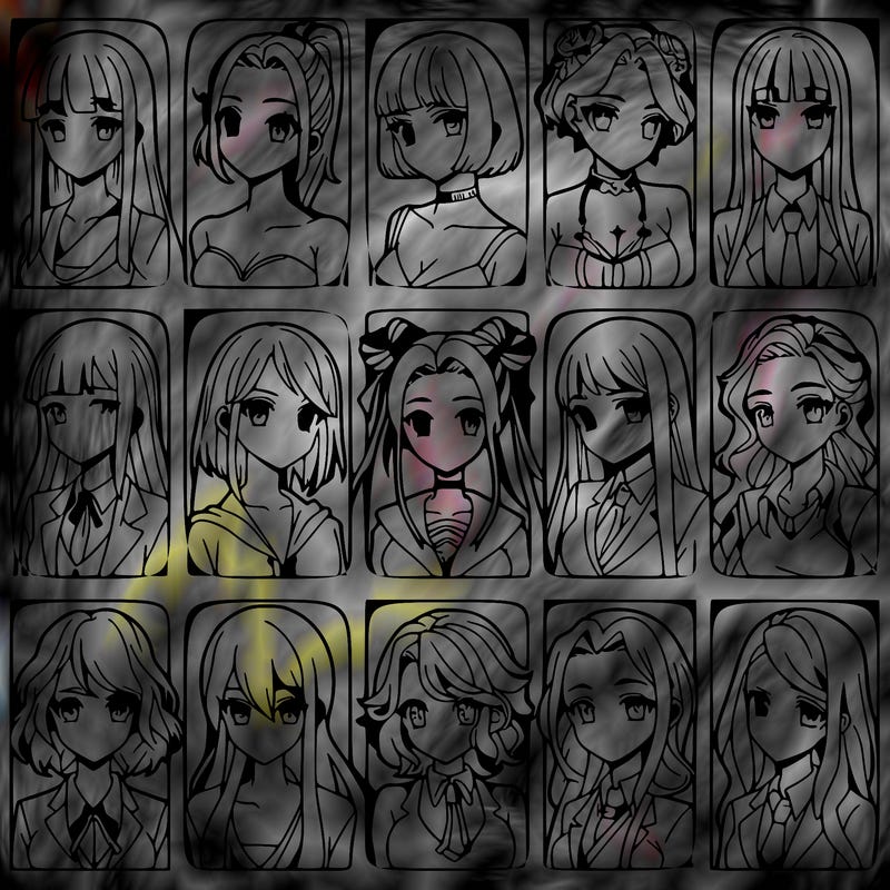 girls that look diffrent anime