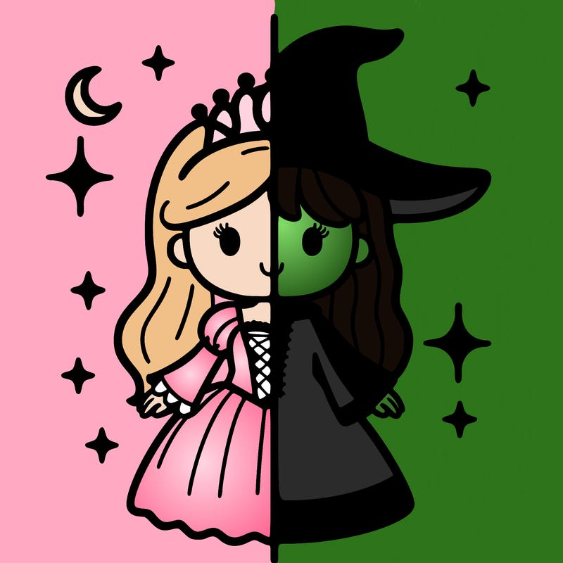 split princess and witch
