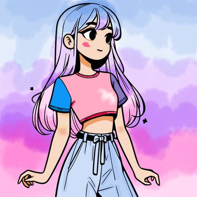 girl in a cute crop top