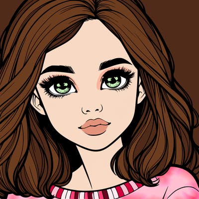 realistic girl whith cute eyes