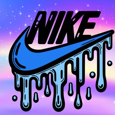 dripping nike logo