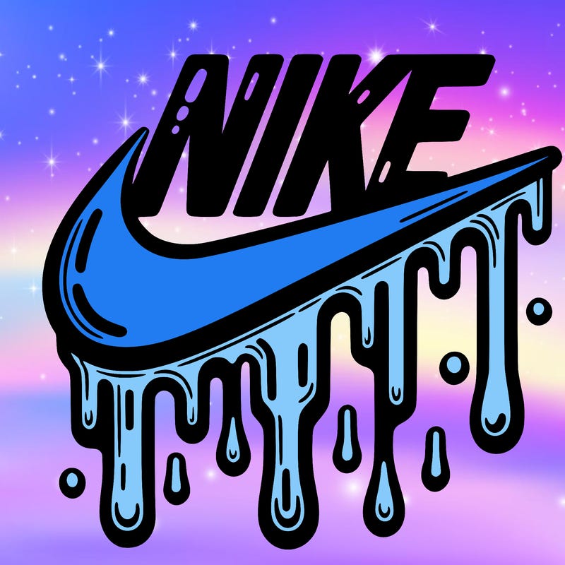 dripping nike logo