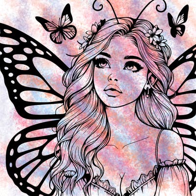 butterfly fairy realistic girl