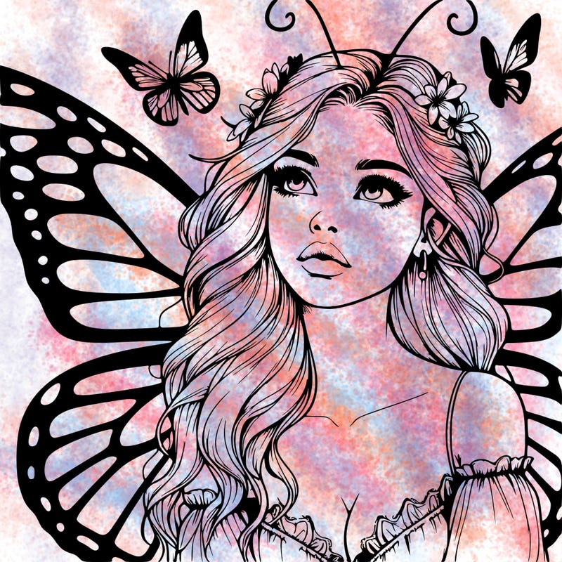 butterfly fairy realistic girl