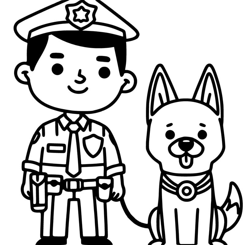 police officer and dog