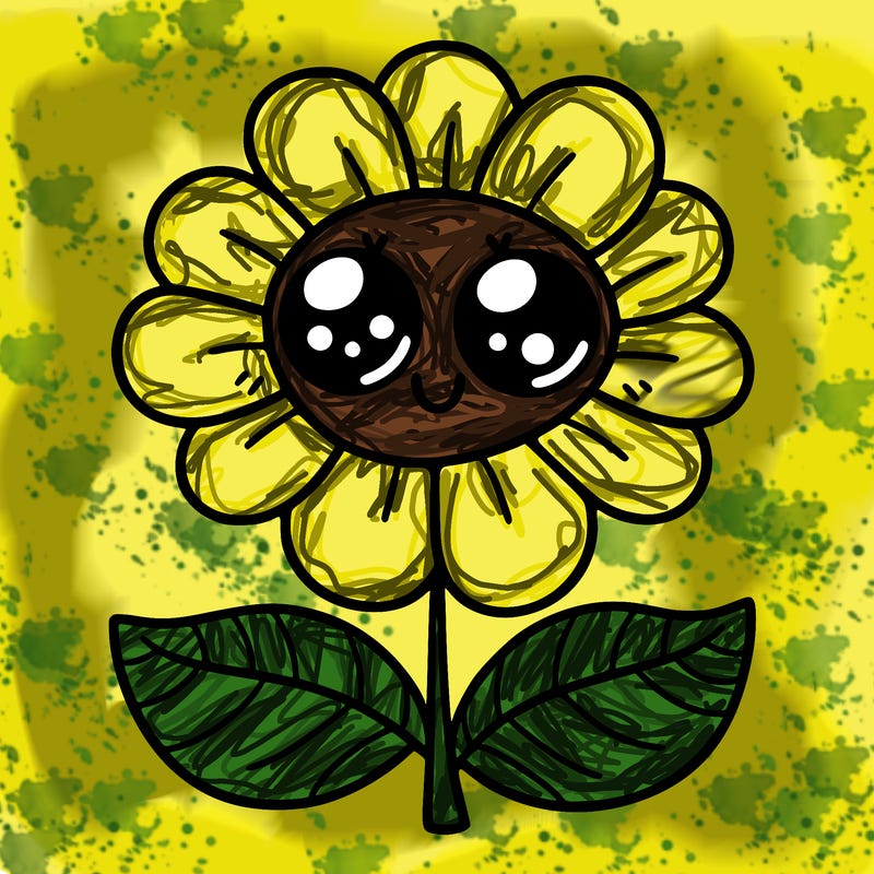flower with eyes