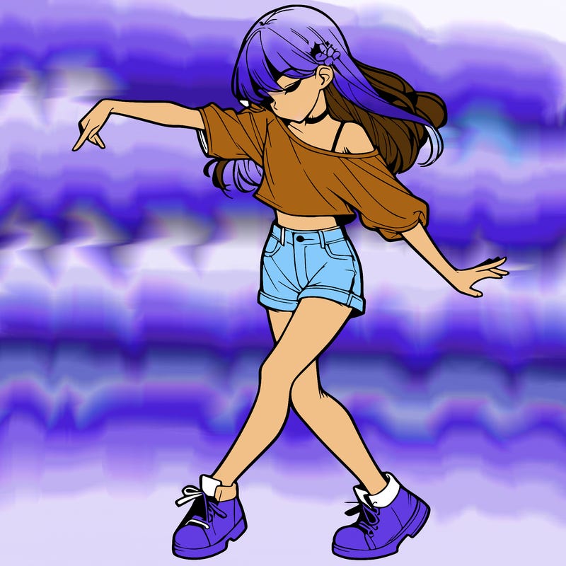 realistic girl danceing