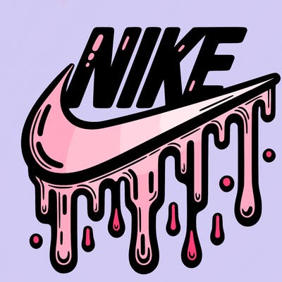 dripping nike logo