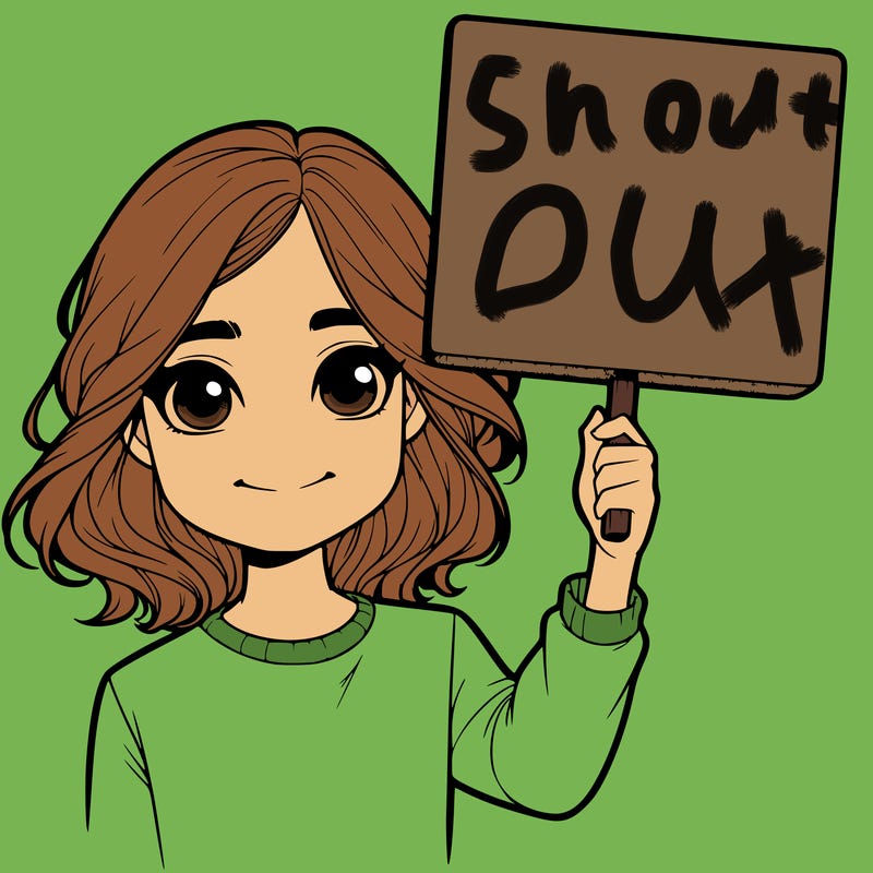 realistic girl holding up a sign