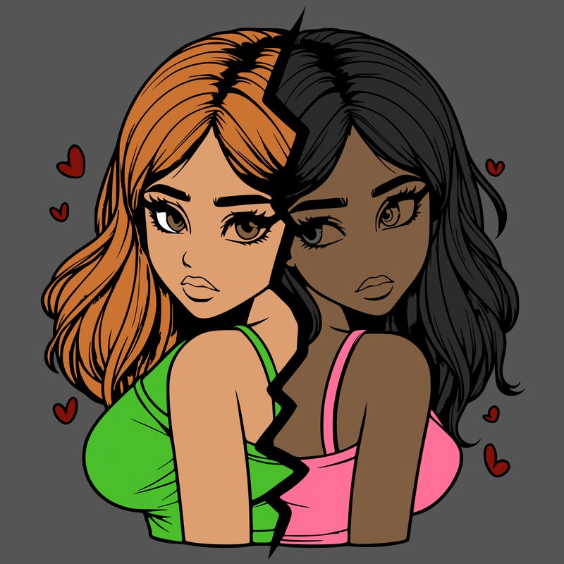 realistic girl split