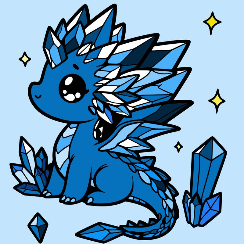 little cute crystal dragon