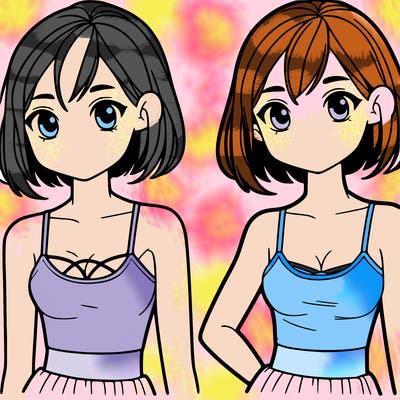 a girl with a tanktop