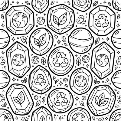 Dive into a delicious and meaningful coloring experience with our Earth Day hard candies design. This intricate page combines the joy of sweets with important environmental themes, perfect for celebrating our planet.