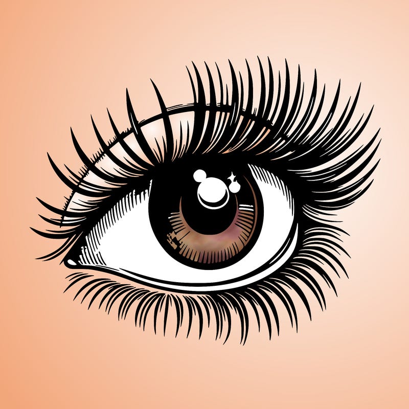 realistic eye long eylashes