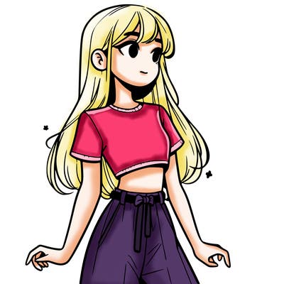 girl in a cute crop top