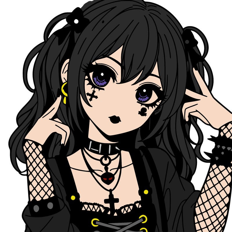 goth anime girl