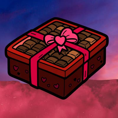 a box of chocolate for valentines day